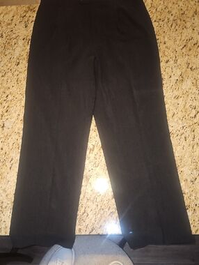 St Croix Made In Italy Size 34/30 Classic Black Pleated Dress Pants  Wool Blend